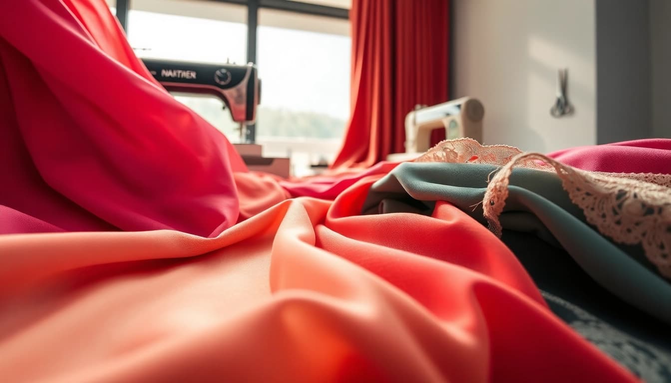 Stof voor jurk kopen: Elegante stoffen voor modieuze jurken in diverse kleuren en texturen.