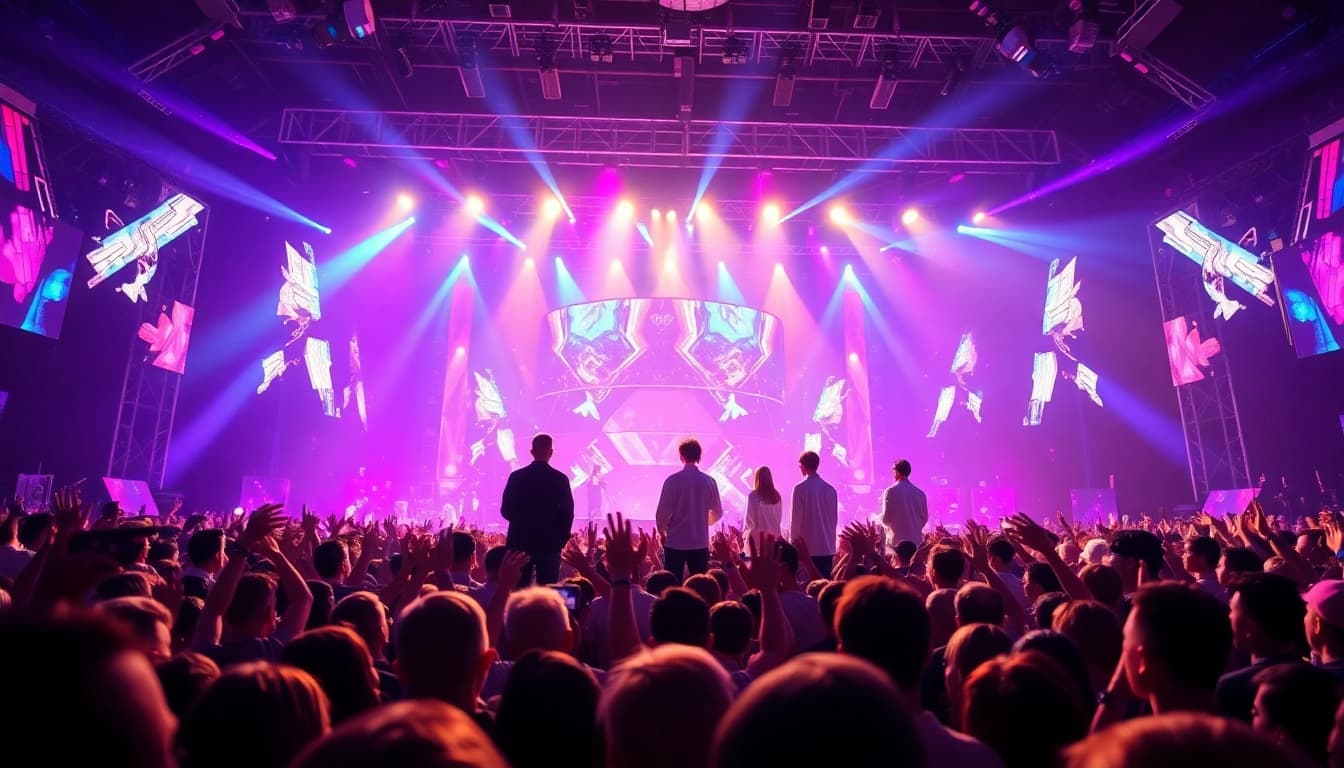 Catch the latest bts news featuring BTS performing live in a vibrant concert atmosphere.