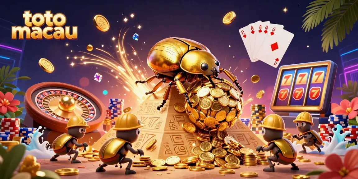 Menangkan permainan toto macau dengan simbol kasino yang menarik dan elemen keberuntungan.
