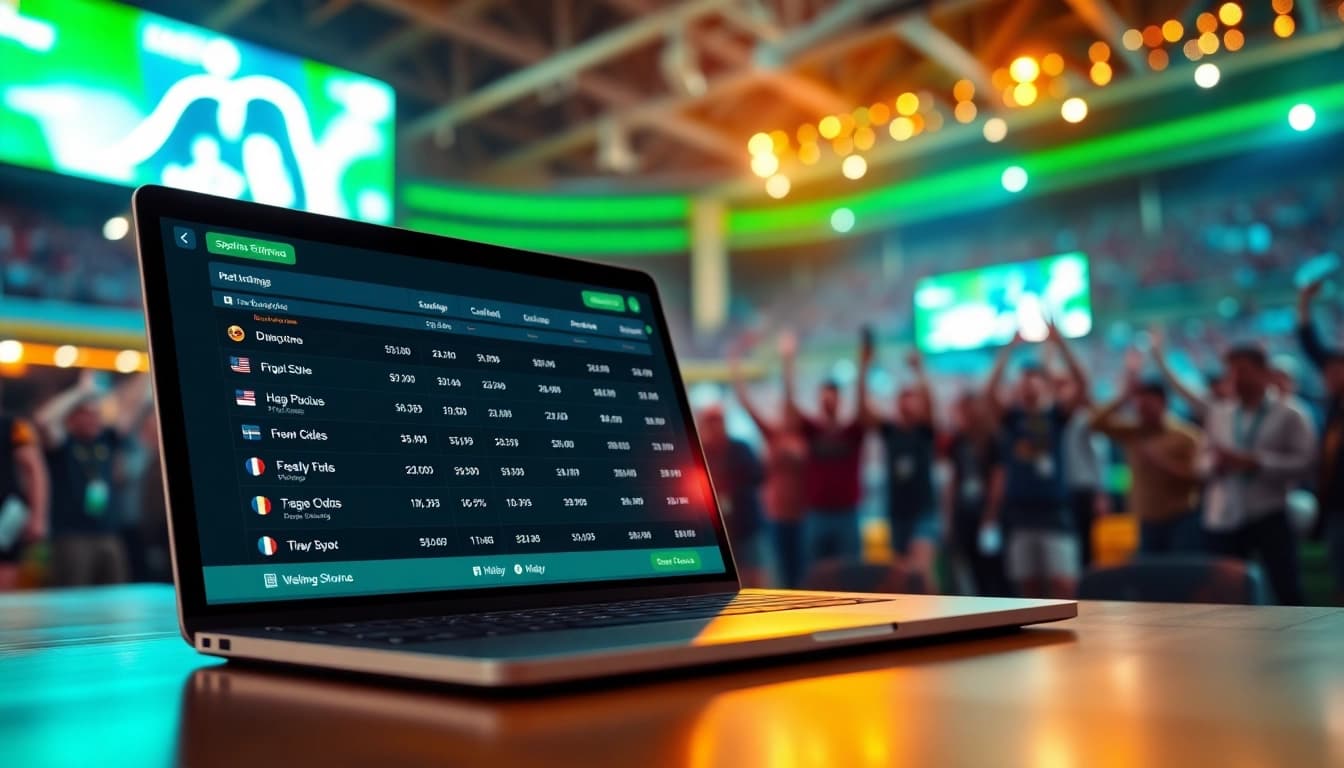 Experience the best sports betting sites for Brazil through an engaging digital interface featuring sports events.