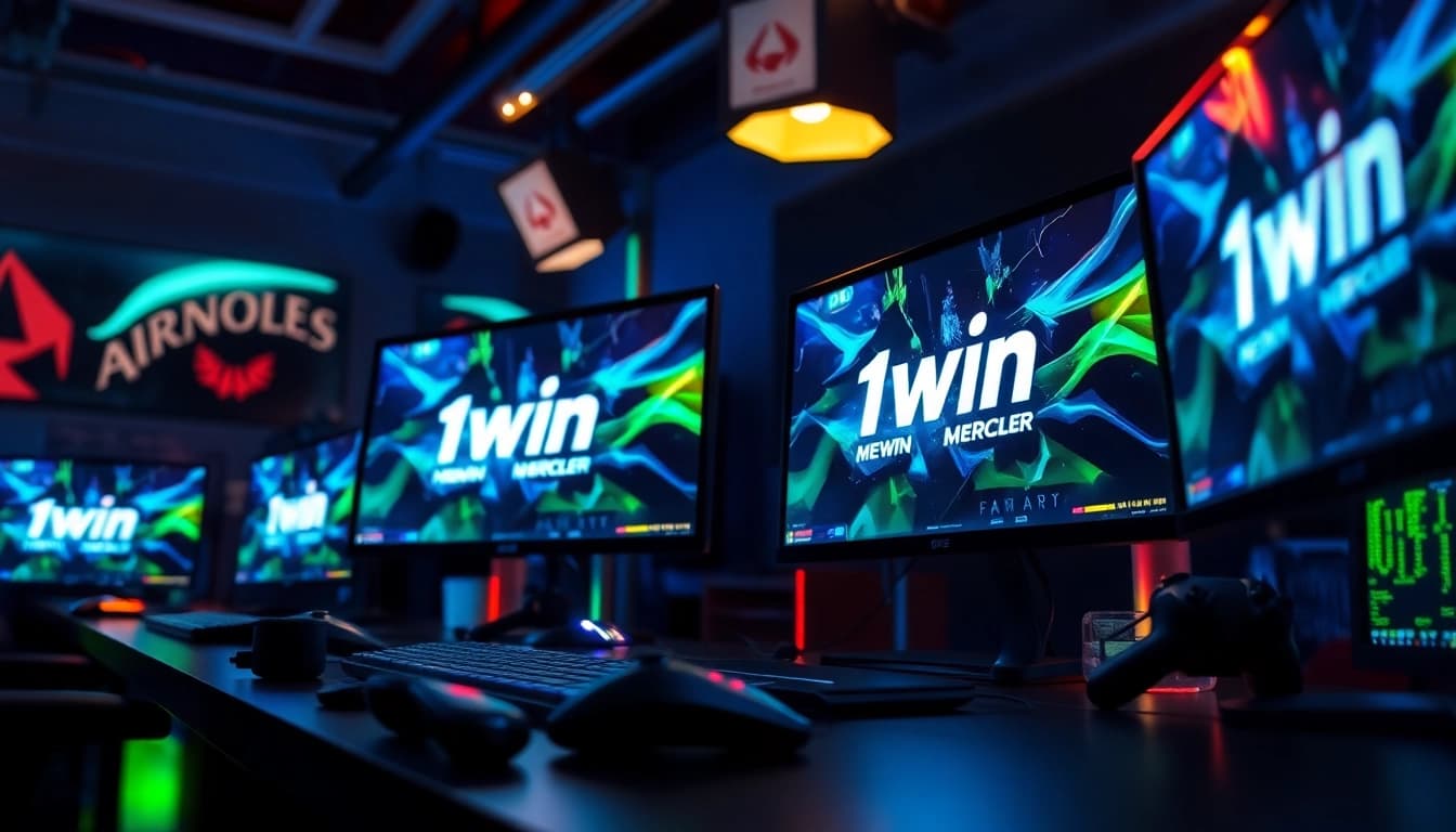 1win mercler platformunun ekranda görünüşü, dinamik oyun mühiti ilə.