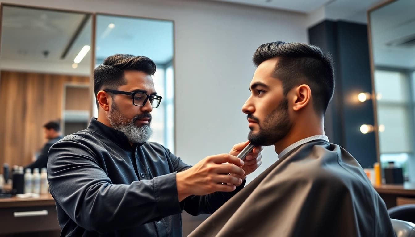 Ace of Fades 212 offers a professional hair replacement service in a modern NYC studio setting.