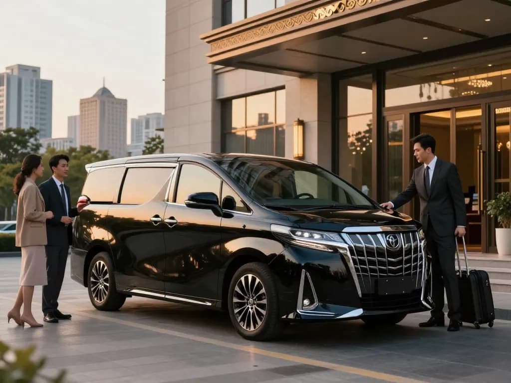 Dịch vụ cho thuê xe Toyota Alphard sang trọng cho những người đi công tác chuyên nghiệp ở môi trường đô thị cao cấp.
