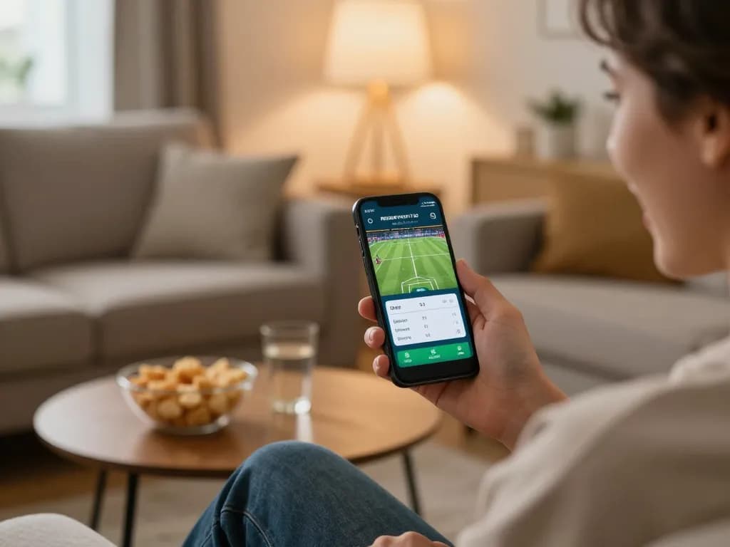 Engaging in mobile sports betting at home using Canada online casinos reddit insights to place live bets.