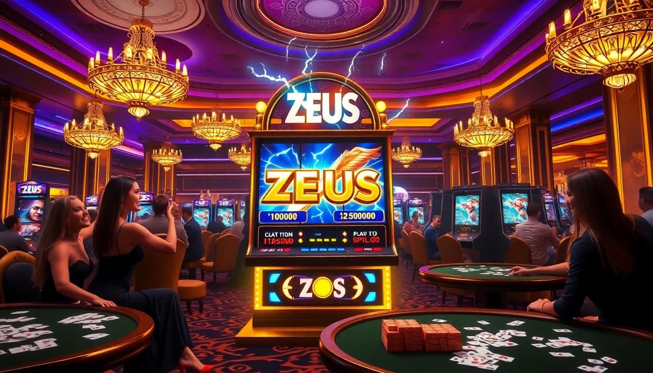 Putar gulungan pada Zeus Slot yang seru sambil menikmati atmosfer kasino yang mewah.