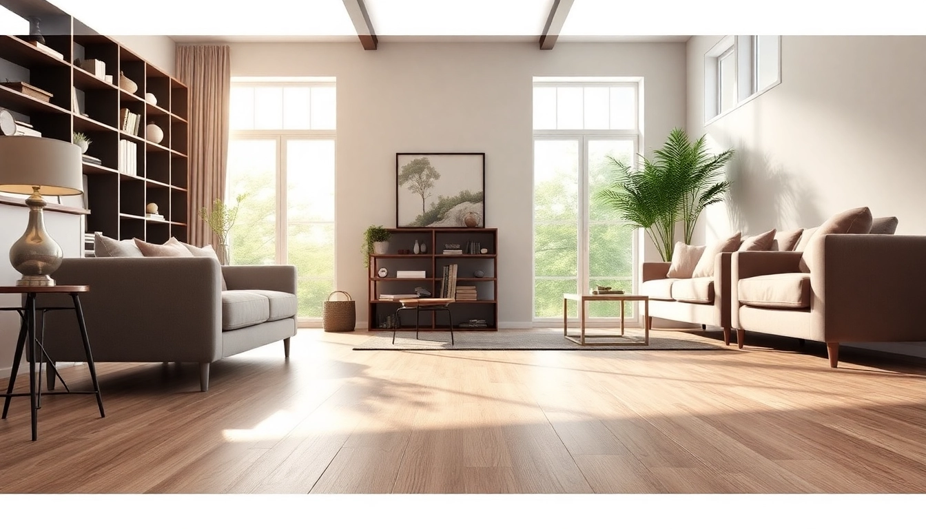 Explore stunning vinyl plank flooring options in a beautifully designed modern home.
