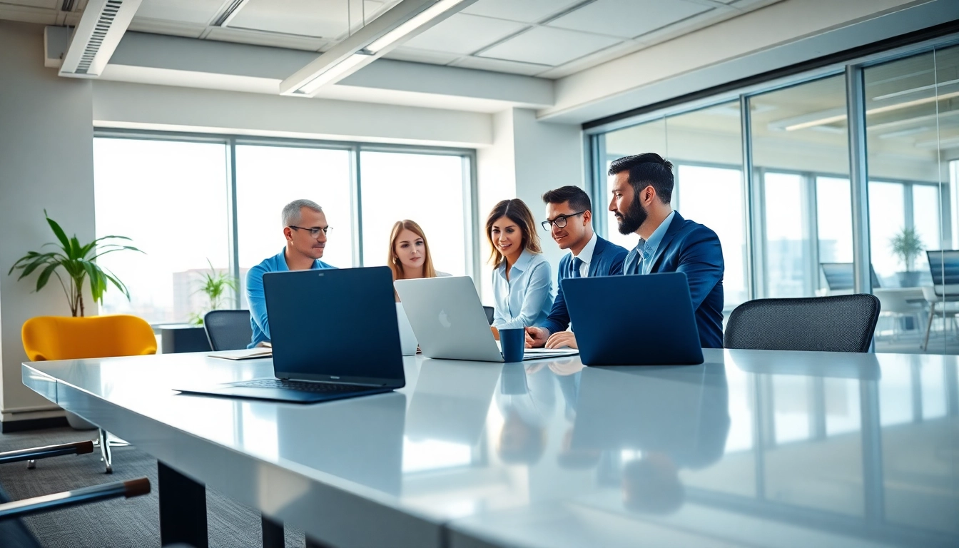 Boost your strategy with social media marketing edmonton showcasing a collaborative office scene.