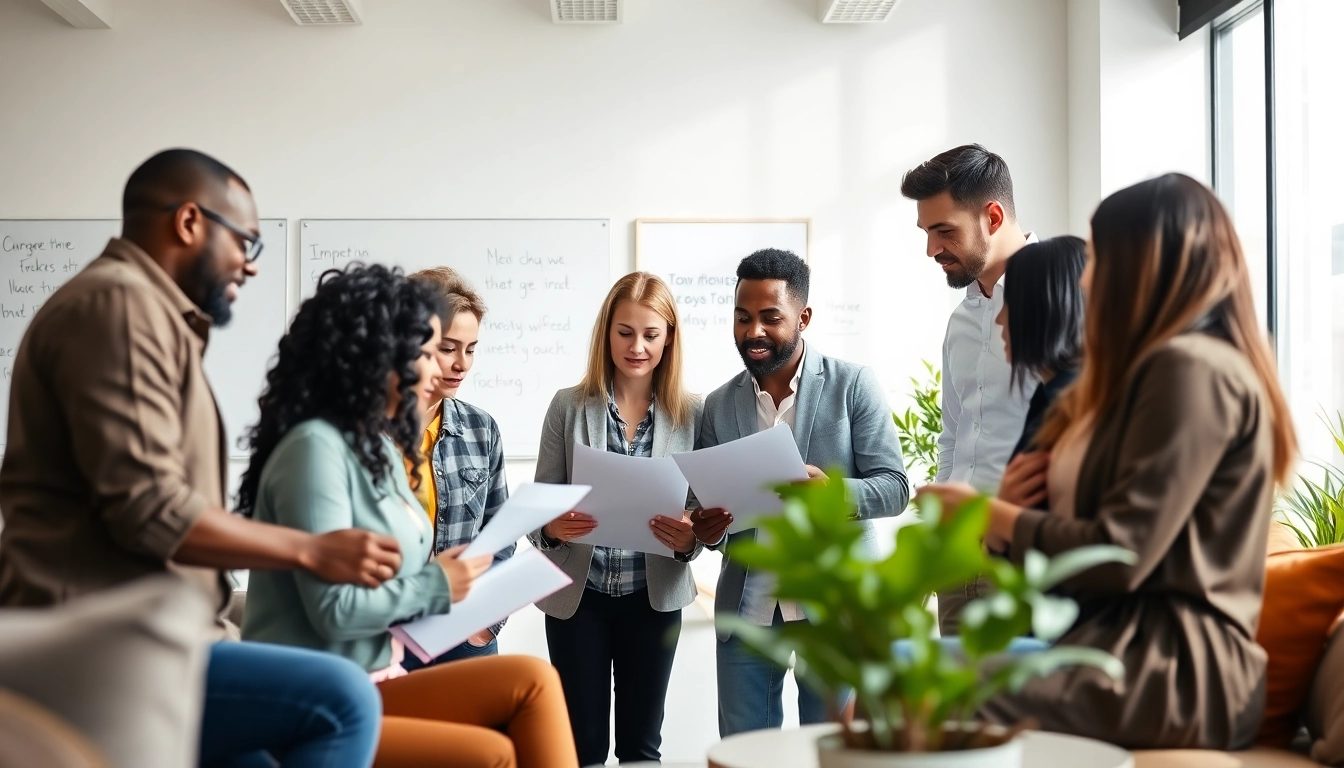 Business professionals collaborating in a workspace emphasizing the benefits of a professional employer organization (PEO).