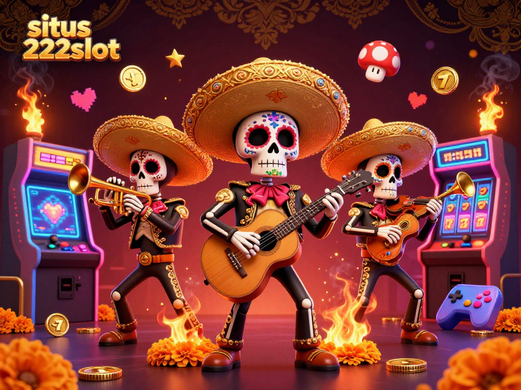 Rasakan keseruan bermain di situs 222slot dengan mesin slot menakjubkan dan band mariachi berwarna-warni.