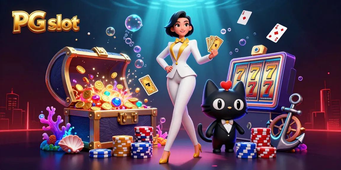 Experience the excitement of PG slot with our glamorous 3D casino scene featuring slot reels and engaging elements.