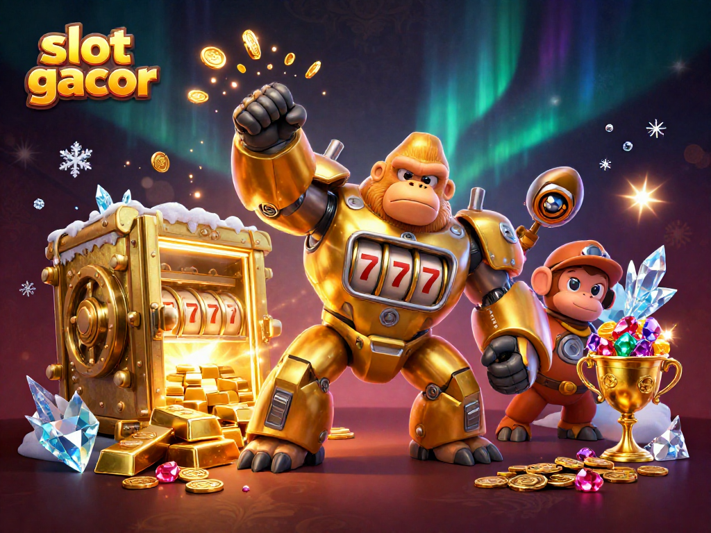 Slot gacor: mecha gorila emas dan simbol keberuntungan dalam aksi permainan slot