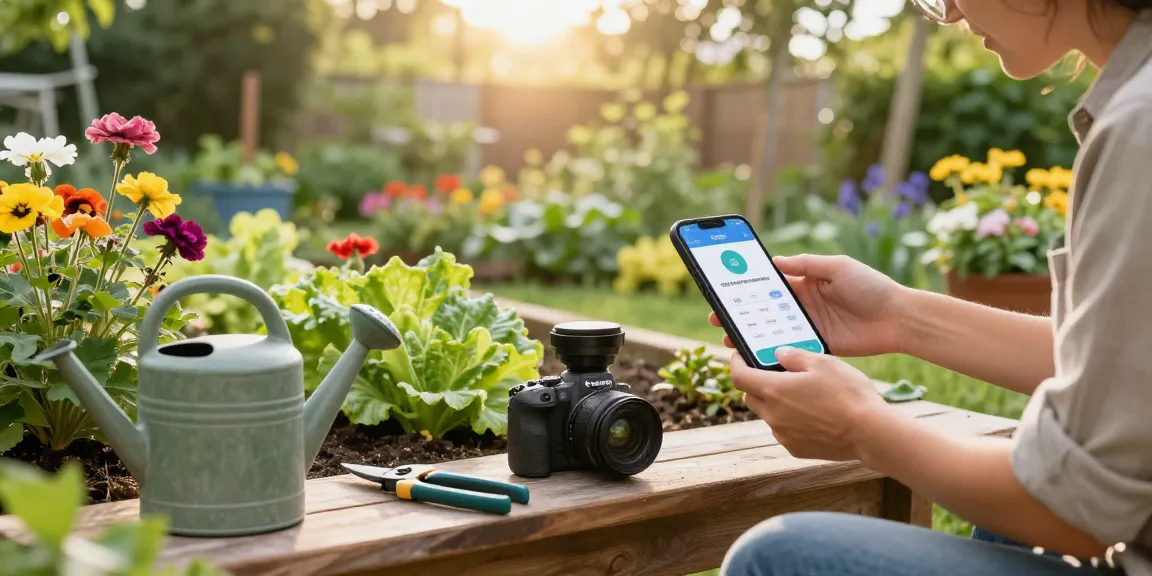 Rainpoint Irrigation Controllers enabling efficient watering in a vibrant garden setting.