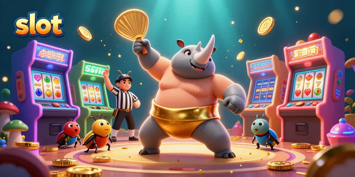 Spin the reels and win big in this lively casino-themed slot illustration with dynamic characters.