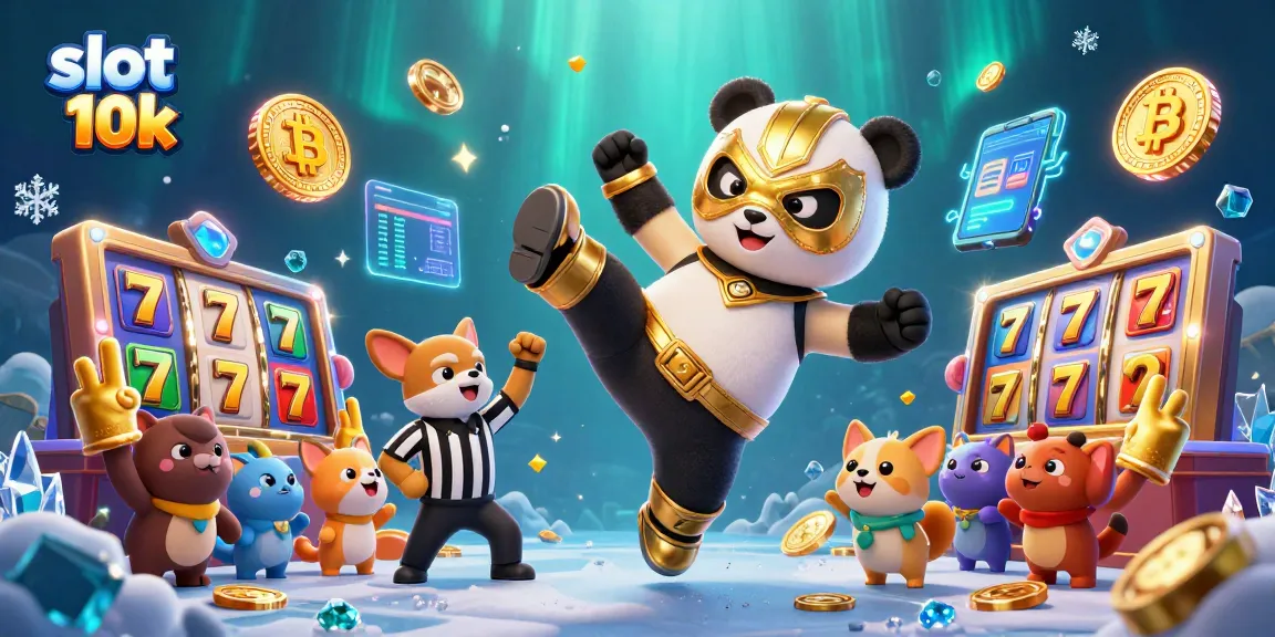 Experience slot 10k thrilling action with a panda champion amidst exciting casino elements.