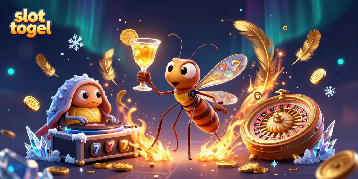 Engage with slot togel excitement in this vibrant illustration showcasing unique casino elements.