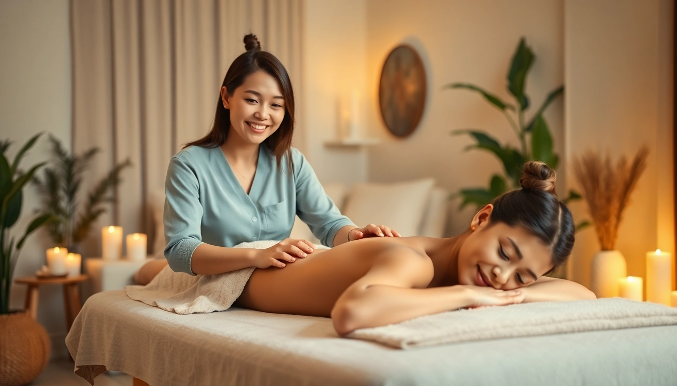Relaxing 출장 massage experience with a young therapist in a cozy setting.