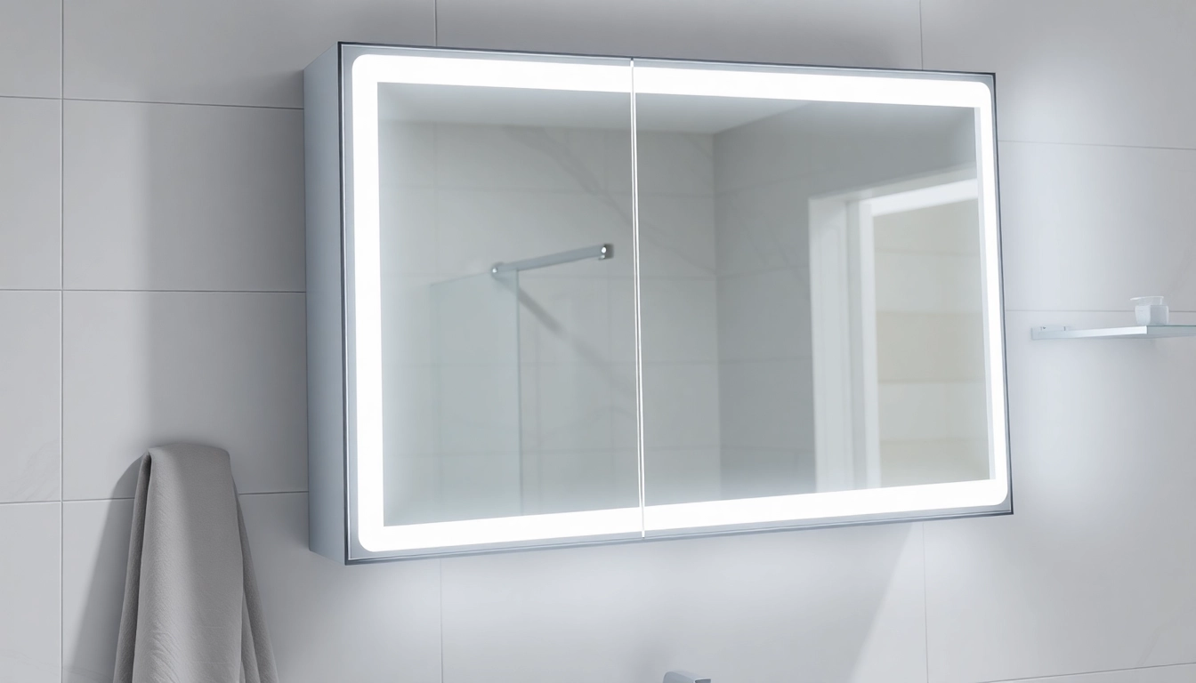 Erleben Sie den stilvollen sonni Spiegelschrank mit eleganter Beleuchtung und durchdachtem Design.