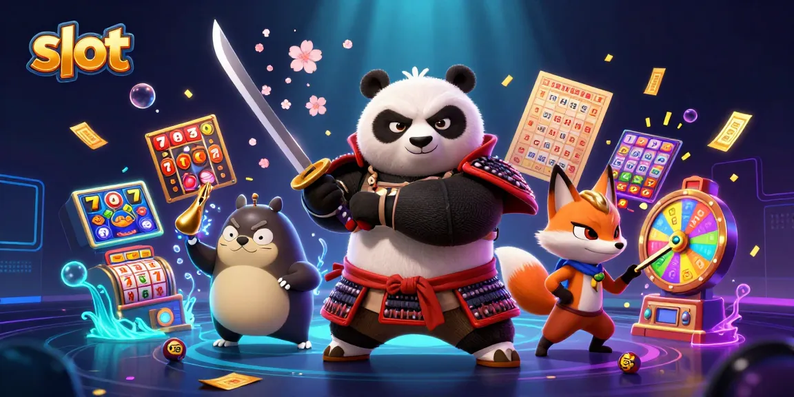 Spin the slot reels with a 3D panda samurai and magical companions in action.
