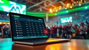 Experience the best sports betting sites for Brazil through an engaging digital interface featuring sports events.