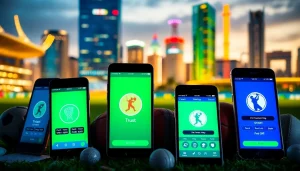 Engaging scene of best sports betting apps India on smartphones with vibrant city backdrop.