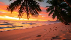 Find out the best time to visit Cabo with a captivating sunset over the beach.