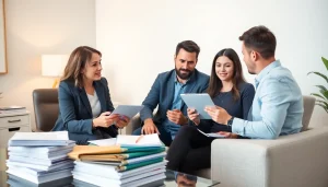 카드 한도 현금화에 대한 이해를 돕는 전문가와 젊은 부부의 상담 장면