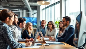 Boost your social media strategies with a cheap smm panel in a modern office collaboration.