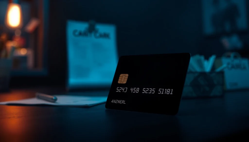 카드깡의 부정적인 요소를 표현한 이미지로, 신용카드와 현금 영수증 배경.