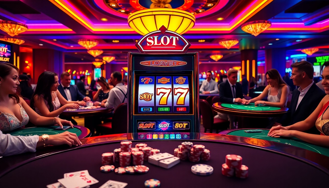 Experience the thrill of winning at Slot777 with vibrant casino games and eager players.