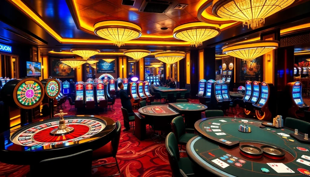 Experience thrilling gaming at https://giaimanhacai.news/ with high-stakes poker tables and vibrant roulette wheels.
