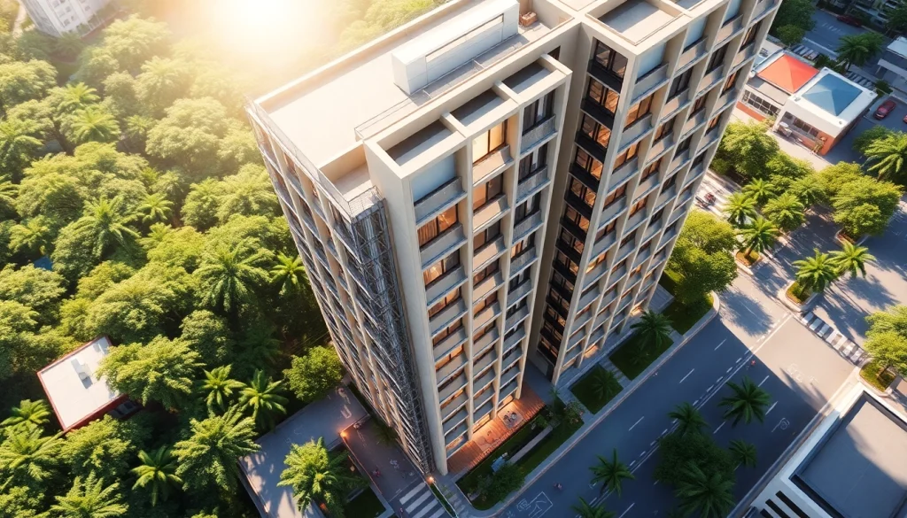 Showcasing the Tampines St 95 EC, a modern executive condominium in a vibrant urban setting.