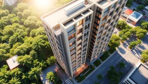 Showcasing the Tampines St 95 EC, a modern executive condominium in a vibrant urban setting.