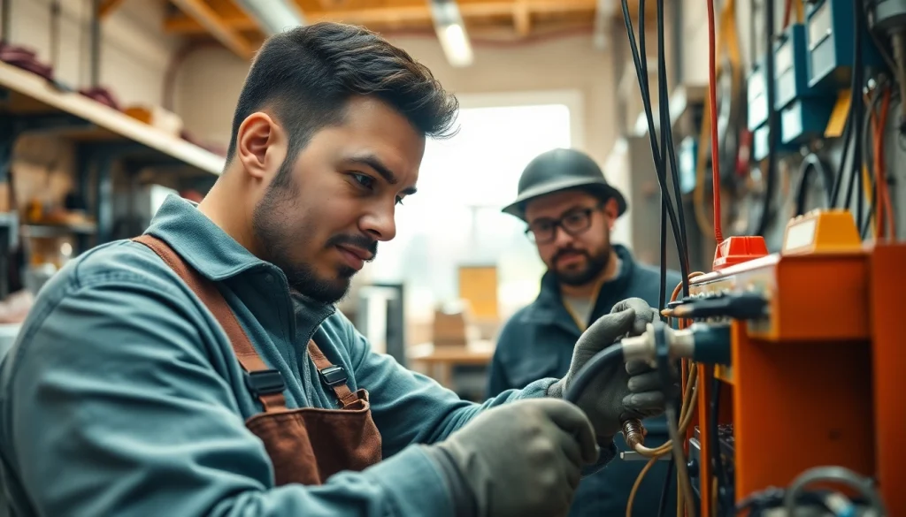 Wyoming Electrical Apprenticeship training session showcasing an apprentice at work.