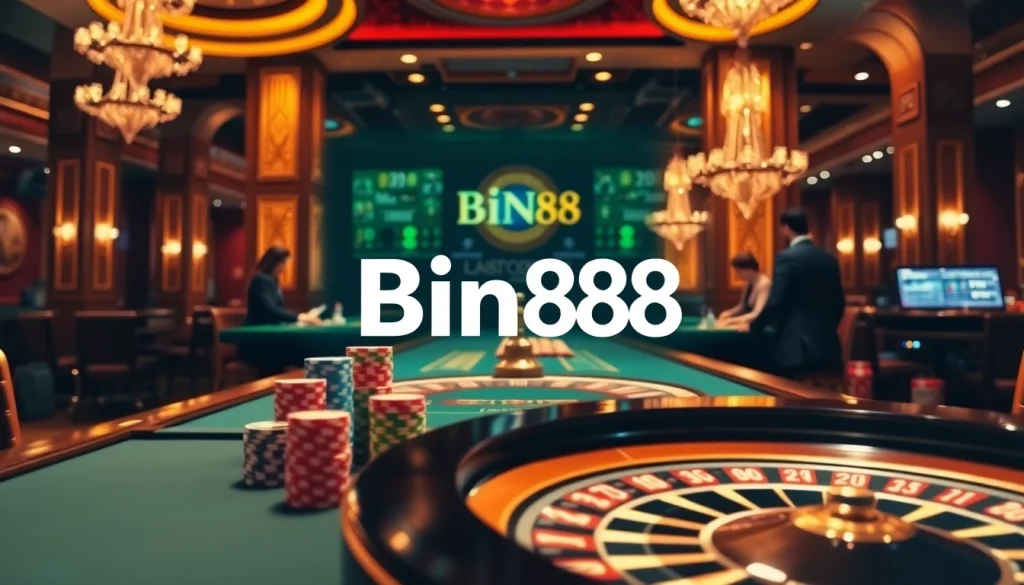Engaging players at Bin88 enjoying thrilling casino games with professional dealers and vibrant atmosphere.