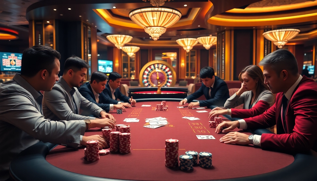 Experience high-stakes poker at MM88's luxurious casino setup, where excitement meets professionalism.