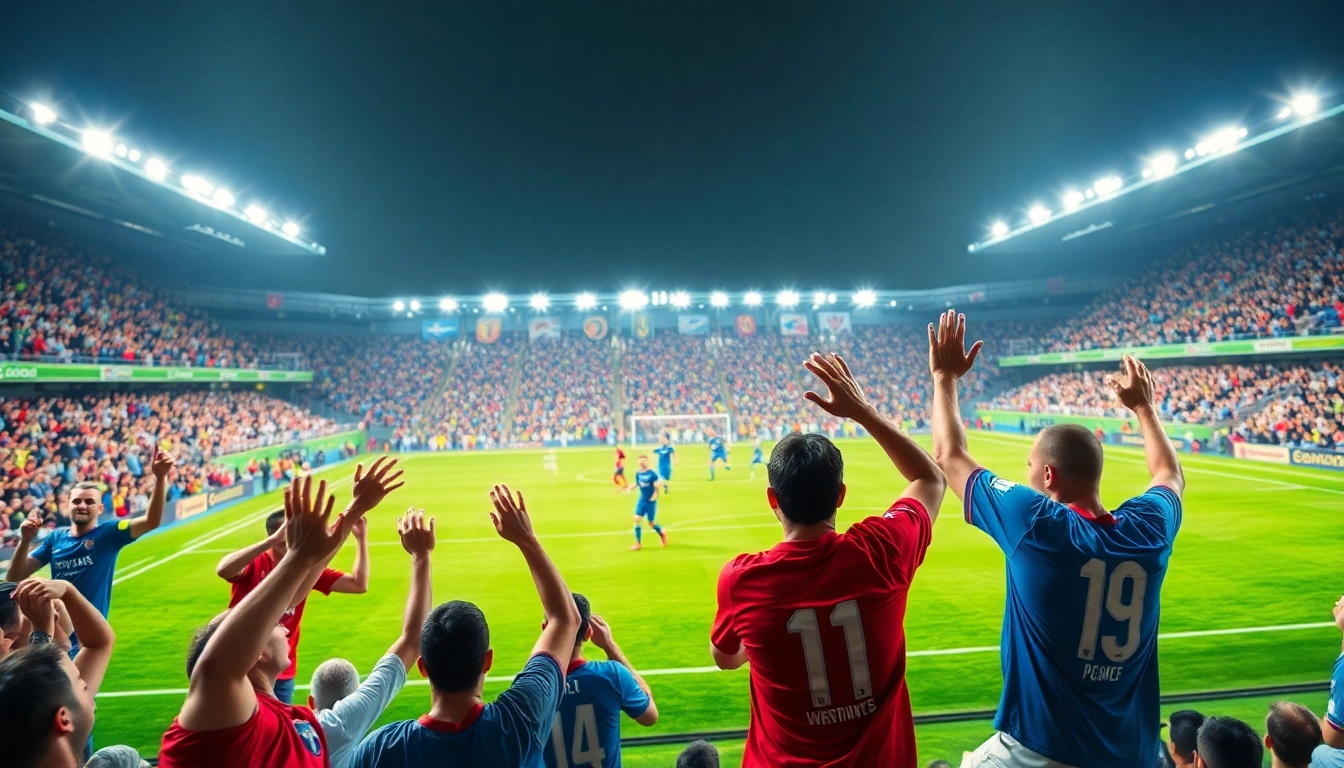 ผลบอลสดภาษาไทย ในการแข่งขันฟุตบอลที่สนามกีฬาพร้อมกับแฟนบอลที่เชียร์อย่างมีพลัง