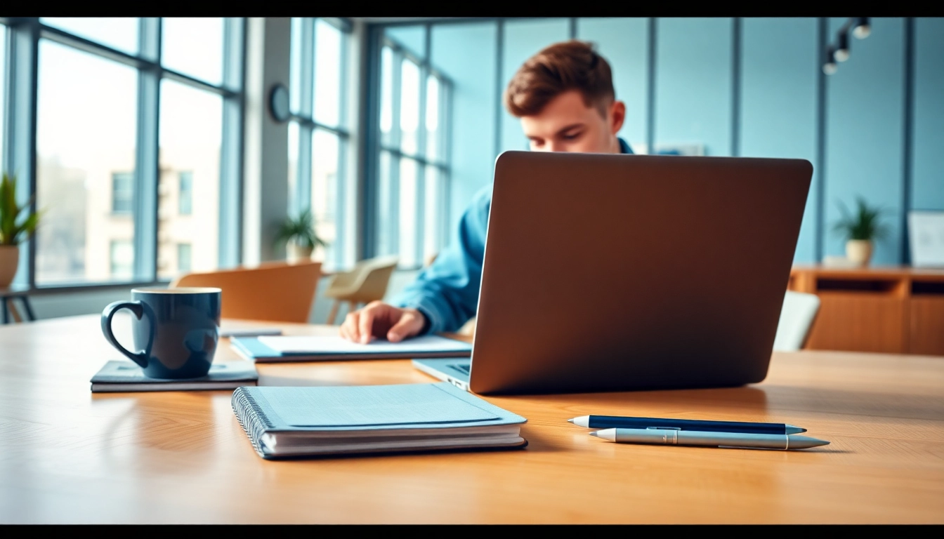 Engaging workspace of a journalist for https://www.todayville.com showcasing creativity and productivity.