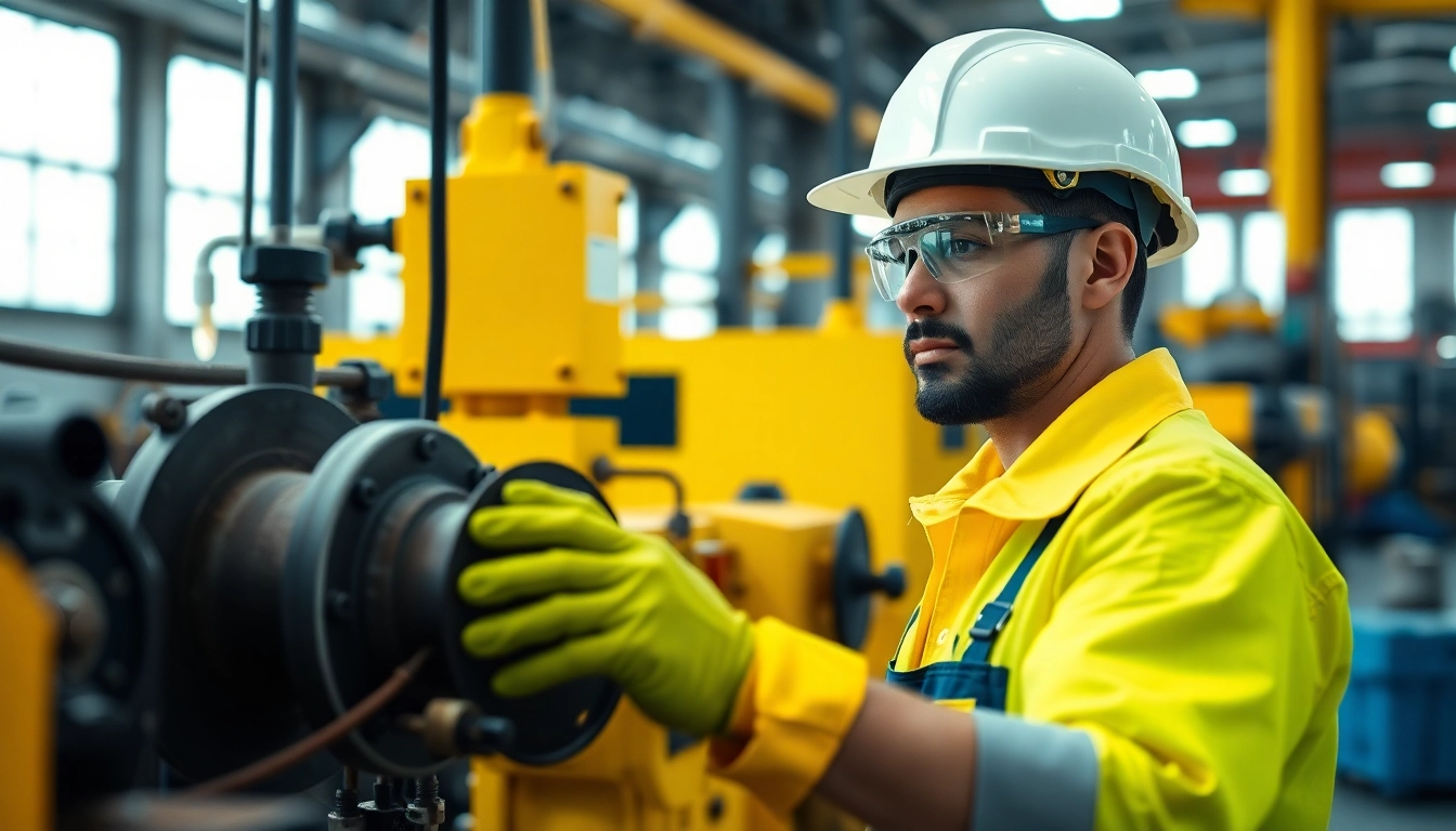 Inspecting machinery for physical hazards to ensure workplace safety standards are met.