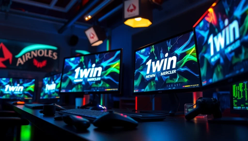 1win mercler platformunun ekranda görünüşü, dinamik oyun mühiti ilə.