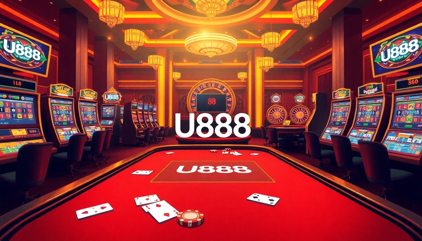 Experience the excitement at U888's vibrant online casino with colorful games and engaging tables.