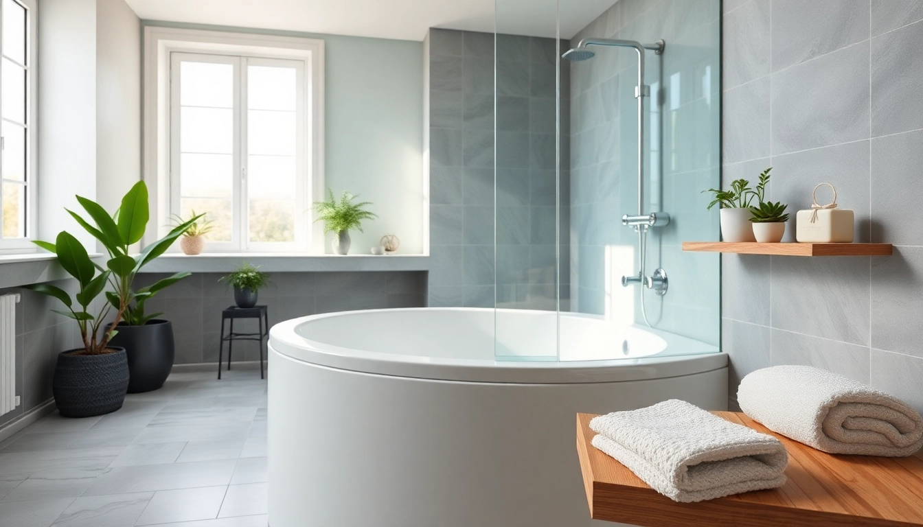 Duschkabine 100x100 in modernem Badezimmer-Design mit eleganten Details und natürlichem Licht.