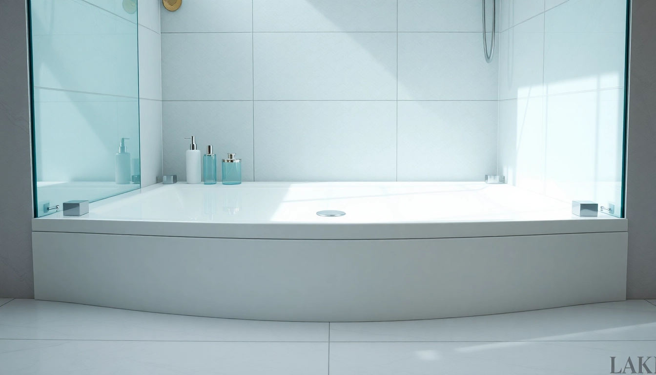 Showcasing a sleek and modern shower base in a stylish bathroom design.