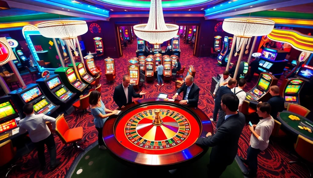Pinco Casino platforma - Oyunçuların rulet masa ətrafında müsbət mühitdə əyləncəli anlar yaşadığı kazino.