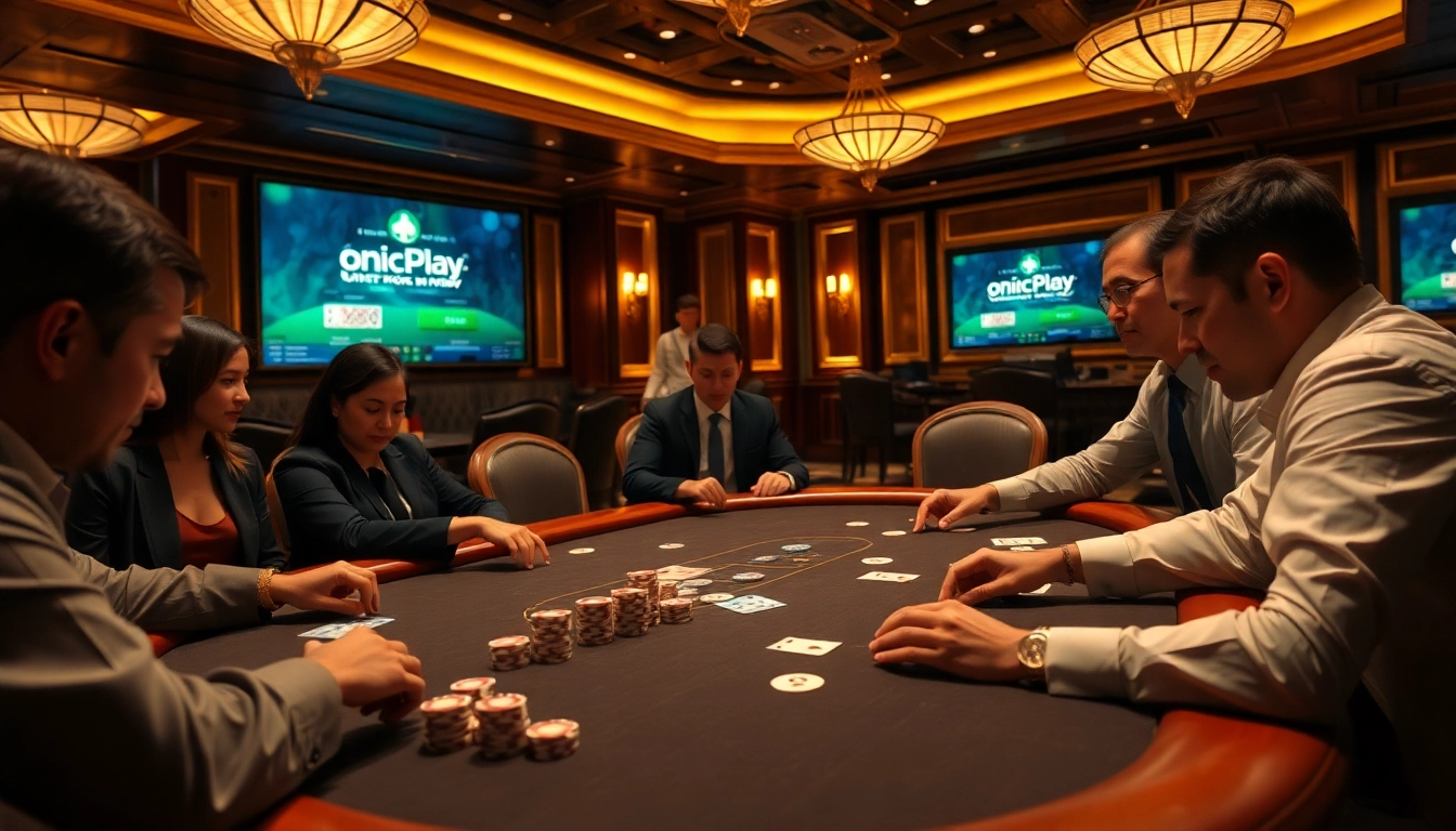 Engage in high-stakes poker at link alternatif onicplay with vibrant chips and focused players.