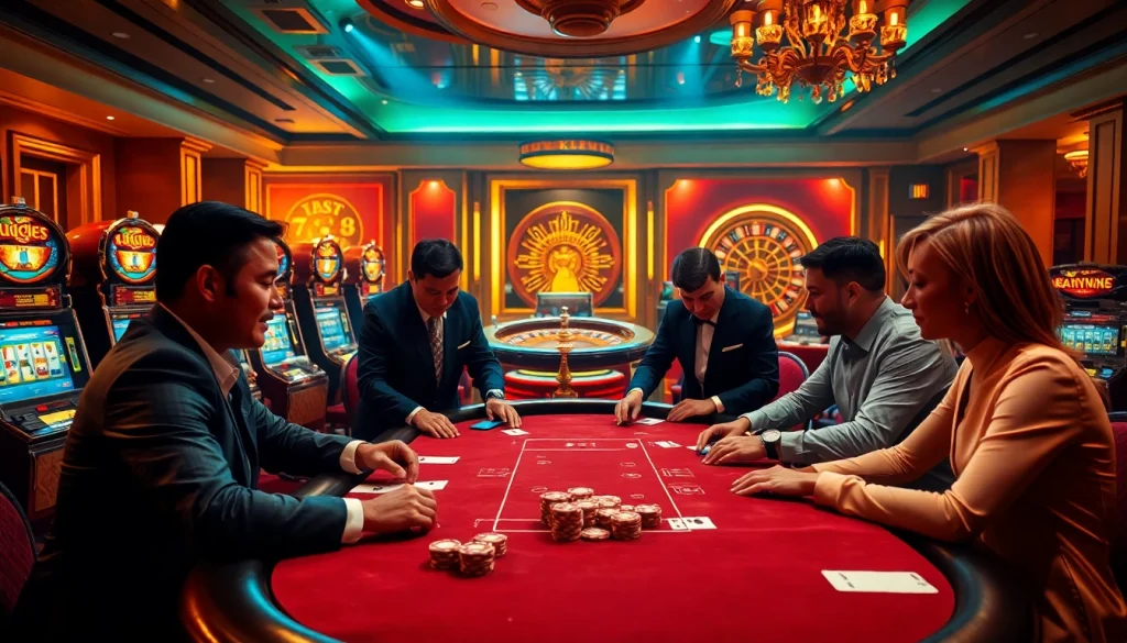 Play exciting casino games including Trang game Haywin with professionals at luxury poker tables.