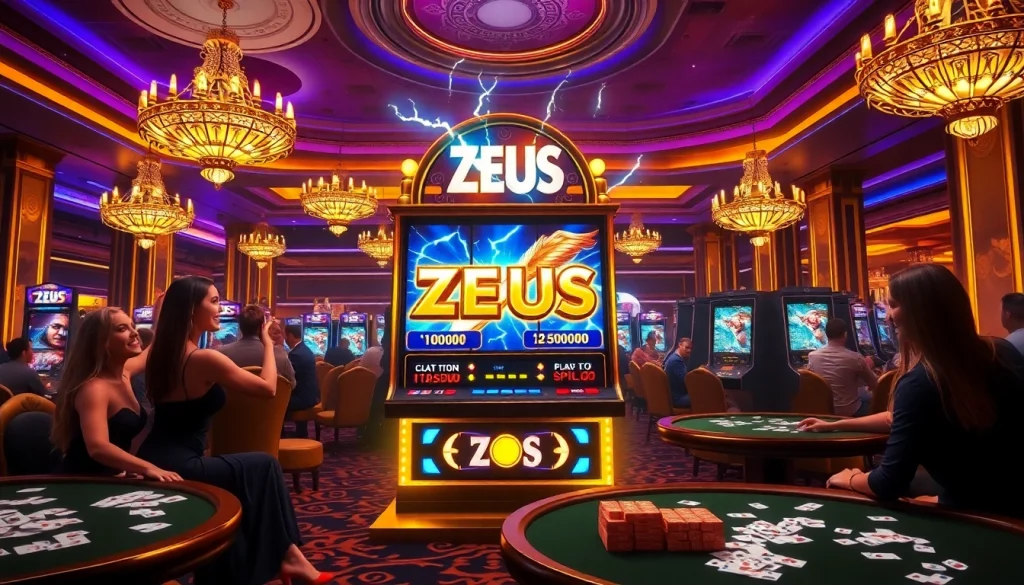 Putar gulungan pada Zeus Slot yang seru sambil menikmati atmosfer kasino yang mewah.
