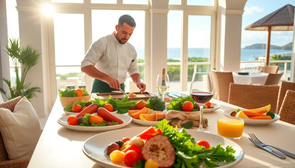 Experience luxury dining with a private chef St Maarten preparing gourmet meals in an elegant villa atmosphere.