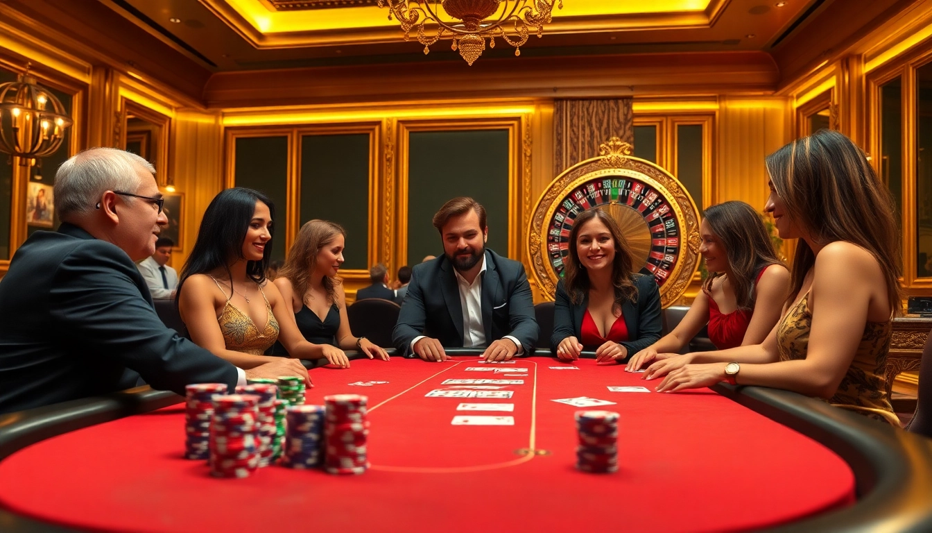 Vivez l'excitation du meilleur casino en ligne avec une scène de jeu de poker élégante.