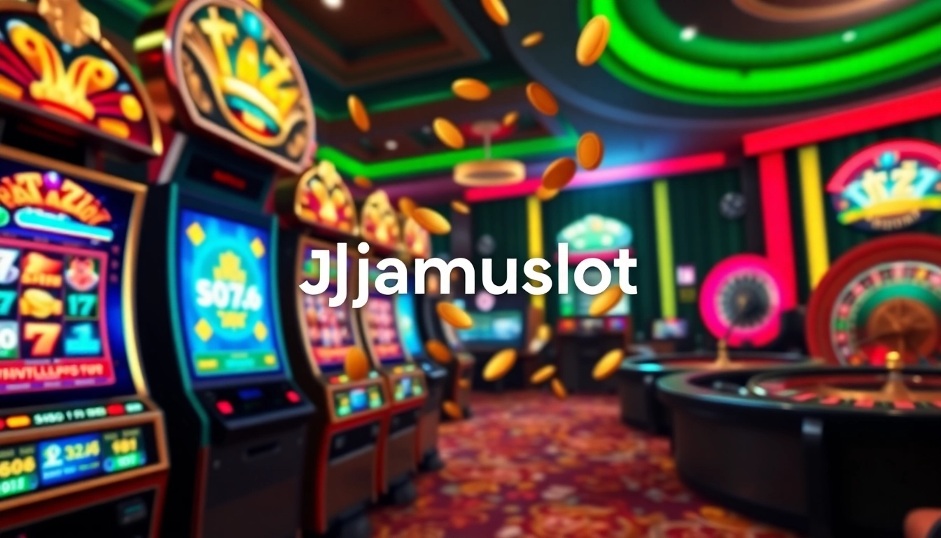 Experience the excitement of jamuslot with vibrant slot machines and luxurious casino visuals.