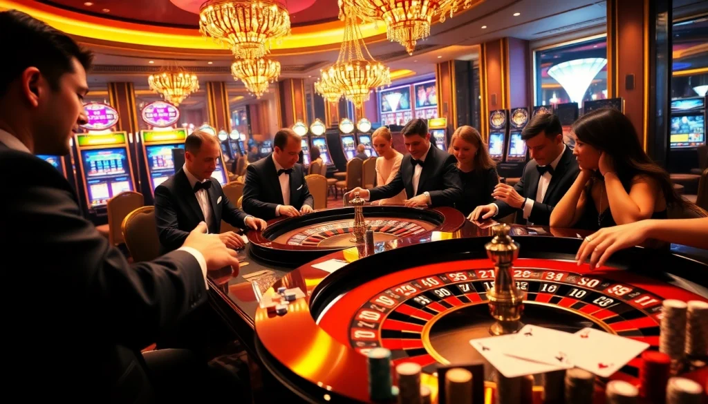 Vivez l'excitation du meilleur casino en ligne avec des joueurs profitant de la roulette et d'une atmosphère de jeu dynamique.